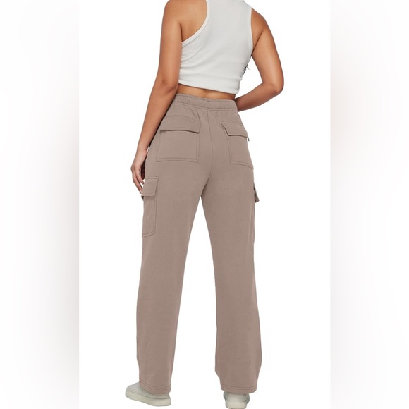 Women's Taupe Cargo Pants - Picture 3 of 11